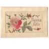 n°9607 - Carte Brodée - Bonne Fête - Fleur
