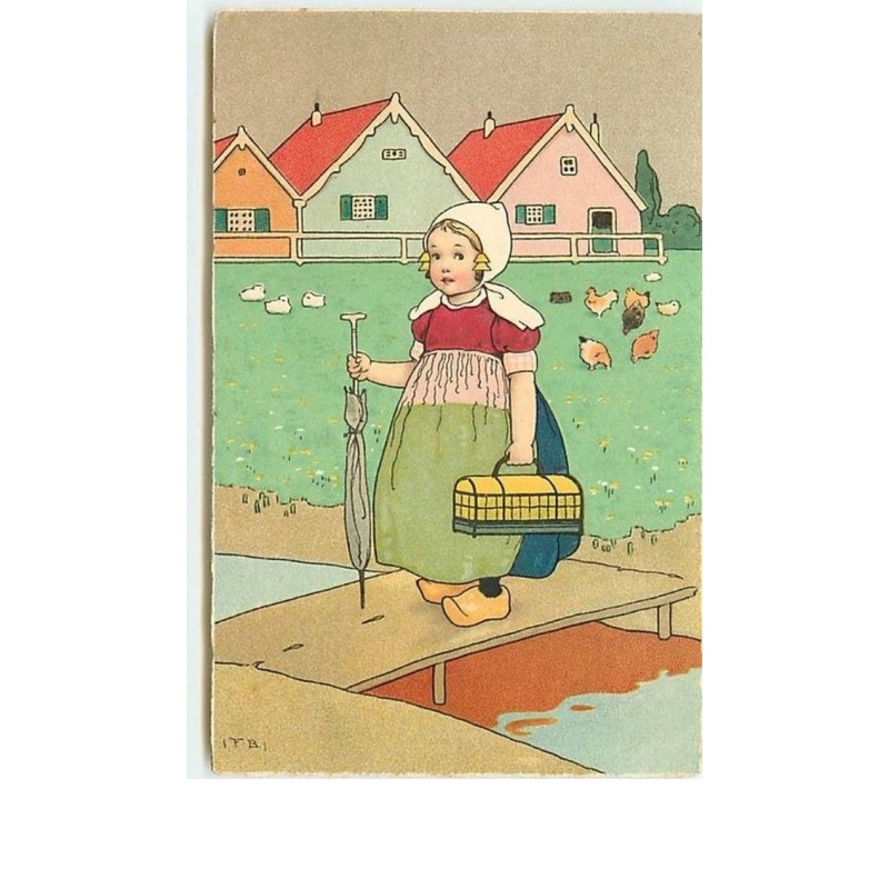 n°9617 - Carte Illustrateur - Fritz Baumgarten - Meissner serie 2269 - Jeune Hollandaise
