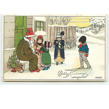 n°9627 - Carte Illustrateur - Pauli Ebner - MM Vienne n°1399 - Père Noêl et Enfants