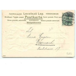 n°9686 - Carte Fantaisie Gaufrée - Prosit Neujahr - Enfants découvrant un calendrier