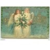 n°10238 - Carte Gaufrée - Anges Gardiens