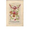 n°9705 - Carte Brodée - Anniversaire - Panier rempli de fleurs