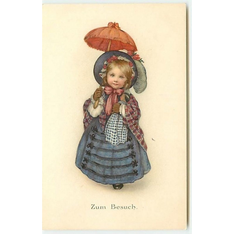 n°12510 - MM Vienne n°635 - Zum Besuch - Fillette avec une ombrelle