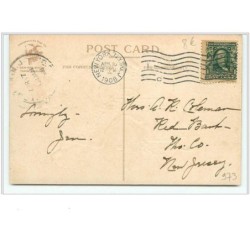 n°973 - Carte Gaufrée - Bright be your Easter  - Poussins dans une automobile