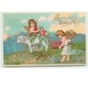 n°9732 - Gesegnete Ostern - Anges près d'un agneau