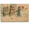 n°9765 - Carte Illustrateur - Maurice Boulanger - Chats Habillés formant une Chorale