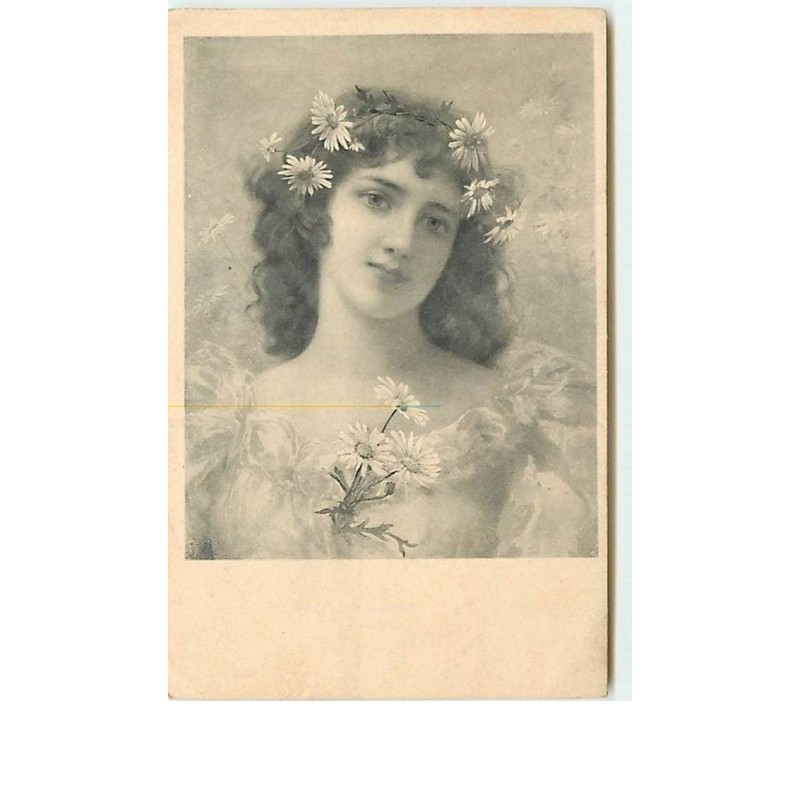 n°9778 - Carte Illustrateur - MM Vienne n°271 - Femme avec couronne de Fleurs