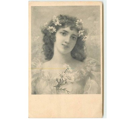 n°9778 - Carte Illustrateur - MM Vienne n°271 - Femme avec couronne de Fleurs