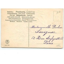 n°9782 - Carte Fantaisie Gaufrée - Joyeux Noël - Ange Gardien tenant une Bougie