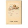 n°9798 - Carte Fantaisie - Bonne Année - Bébé lançant des Roses