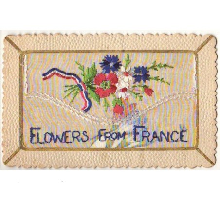 n°9803 - Carte Brodée - Flowers from France