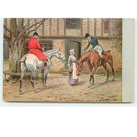 n°9813 - Carte Illustrateur - MM Vienne n°218 - G. Wright - Hommes se désaltérant à cheval