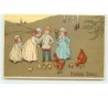 n°9830 - Carte Fantaisie - Fröhliche Ostern - Enfants et poussins