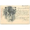 n°9866 - Carte Fantaisie - Fröhliche Ostern - Ange et cloche 1898