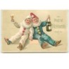 n°12518 - Carte Gaufrée - Prosit Neujahr ! - Enfants déguisés buvant du champagne