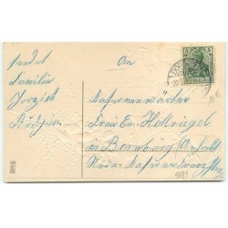 n°9871 - Carte Fantaisie Gaufrée - Fröhliche Ostern - Angelots et cloche