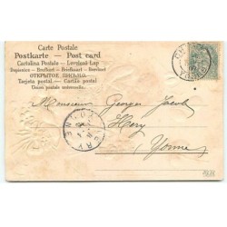 n°9878 - Carte Fantaisie Gaufrée - Joyeuses Pâques - Enfants et Mouton