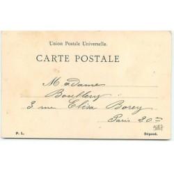n°9887 - Carte Fantaisie - Pâques - Fillette tirant un filet avec de oeufs