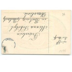 n°12535 - Carte Gaufrée - Fröhliche Ostern - Fillettes mangeant un gros oeuf à la coque