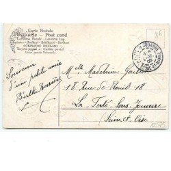 n°12575 - Carte Gaufrée -Joyeuses Pâques - Fillette tirant une brouette avec un oeuf dessus