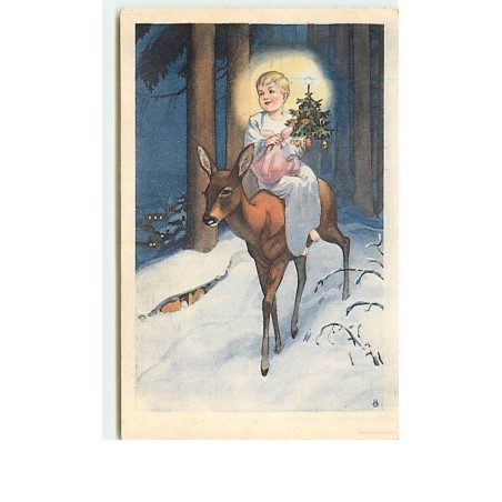 n°12594 - Ange sur une biche - esperanto