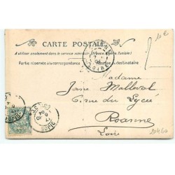 n°20460 - Fantaisie - Ch. Scolik - Femme s'admirant dans un petit miroir au milieu de chardons - surréalisme
