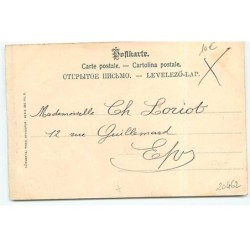 n°20462 - Fantaisie - Art Nouveau - Jeune femme avec des fleurs dans les cheveux