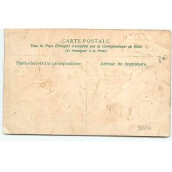 n°20470 - Carte Gaufrée - 1er Avril - Couple de poissons habillés dans ue wagon de train