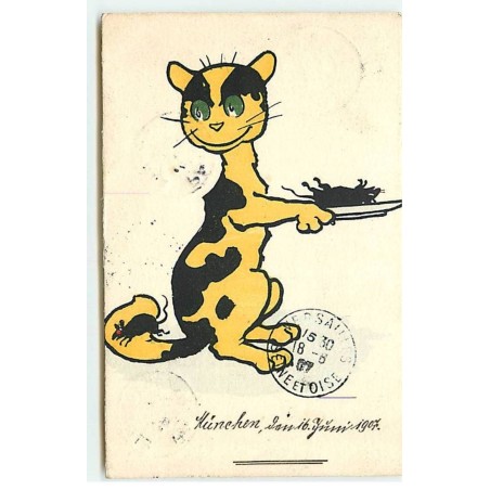 n°20495 - MM Vienne n°241 - Lewin - Chat portant une souris dans une assiette