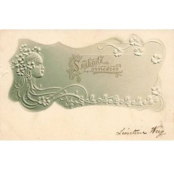 n°25252 - Carte Gaufrée -...