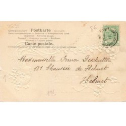 n°25252 - Carte Gaufrée - Fantaisie - Art Nouveau - Souhaits sincères - Femme de Profil