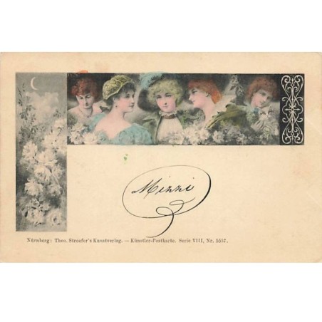 n°25262 - Fantaisie - Theo Stroefer's Serie VIII n 5557 - Portraits de femmes, et fleurs