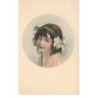 n°25284 - Fantaisie - MM Vienne n°371 - Fillette portant un ruban dans les cheveux décoré de crocus