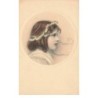 n°25286 - Fantaisie - MM Vienne n°371 - Fillette portant un ruban dans les cheveux décoré en muguet