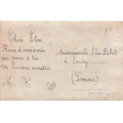 n°25553 - Carte Brodée - Amour et Espoir - Papillon