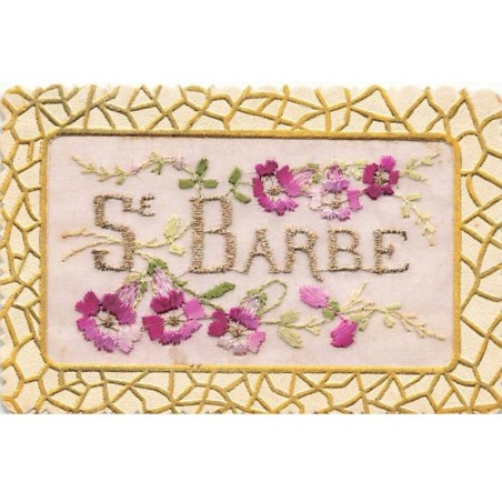 n°25554 - Carte Brodée - Ste Barbe