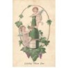 n°25572 - Publicité - Ernest Irroy Reims - Angelots autour d'une Bouteille de Champagne - Vin