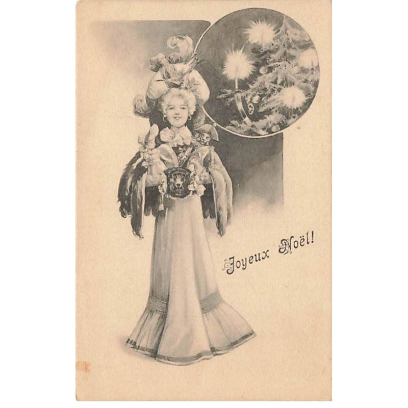 n°25573 - Joyeux Noël - Femme avec des Jouets dans les Bras