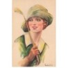 n°25596 - Golf - Riding - Femme avec un club de Golf