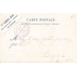 n°25598 - Clapsaddle - Fillette avec un plateau de Fleurs - Cachet Machines à Coudre Vve Samuel-Jean Dieppe