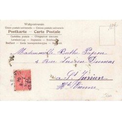 n°25600 - Fantaisie - Carte avec Paillettes - Fillette avec un chien dans les bras