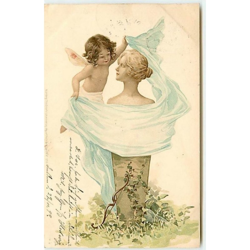 n°12638 - Théo Stroefer's - Ange couvrant d'un voile une statue