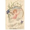 n°25631 - Fröhliche Ostern - Mailick - Angelot mains jointes dans un médaillon