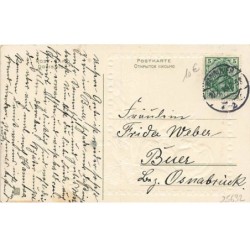 n°25632 - Carte Gaufrée - Frohe Ostern - Fillette assise avec un lapin sur les genoux
