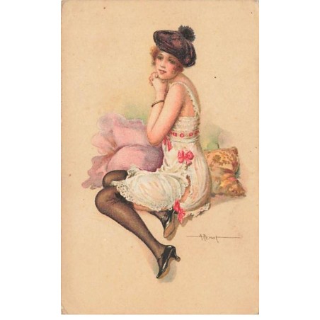 n°25657 - Illustrateur - A. Penot - Modèles d'Atelier - Jeune femme en tenue légère portant un béret