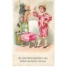 n°25687 - Carte Fantaisie - 1er Avril - Mes Joyeux Toutous - Clown avec ses chiens