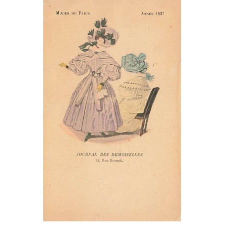 n°25706 - Mode - Journal des Demoiselles - Modes de Paris - Année 1837 - 14 Rue Drouot