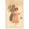 n°25708 - Illustrateur MM Vienne n°406 - Fröhliche Weihnachten - Jeune Fille et Fillette