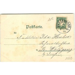 n°12649 - Théo Stroefer's - Jeune homme aidant une jeune femme à traverser une rivière