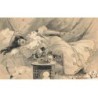 n°25731 - Fantaisie - Jeune femme lassive sur une peau d'Ours Blanc